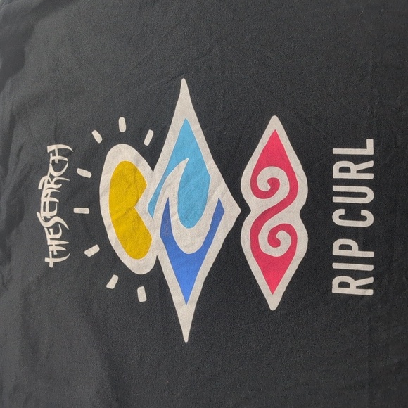 Rip Curl Black Graphic T-Shirt for Men Size XXL - Picture 1 of 8